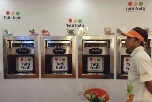 Wellness in a Tutti Frutti frozen yogurt cup