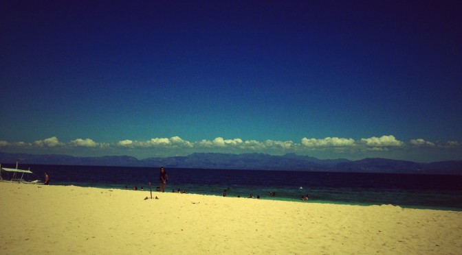White sand beach in Basdako, Moalboal, Cebu