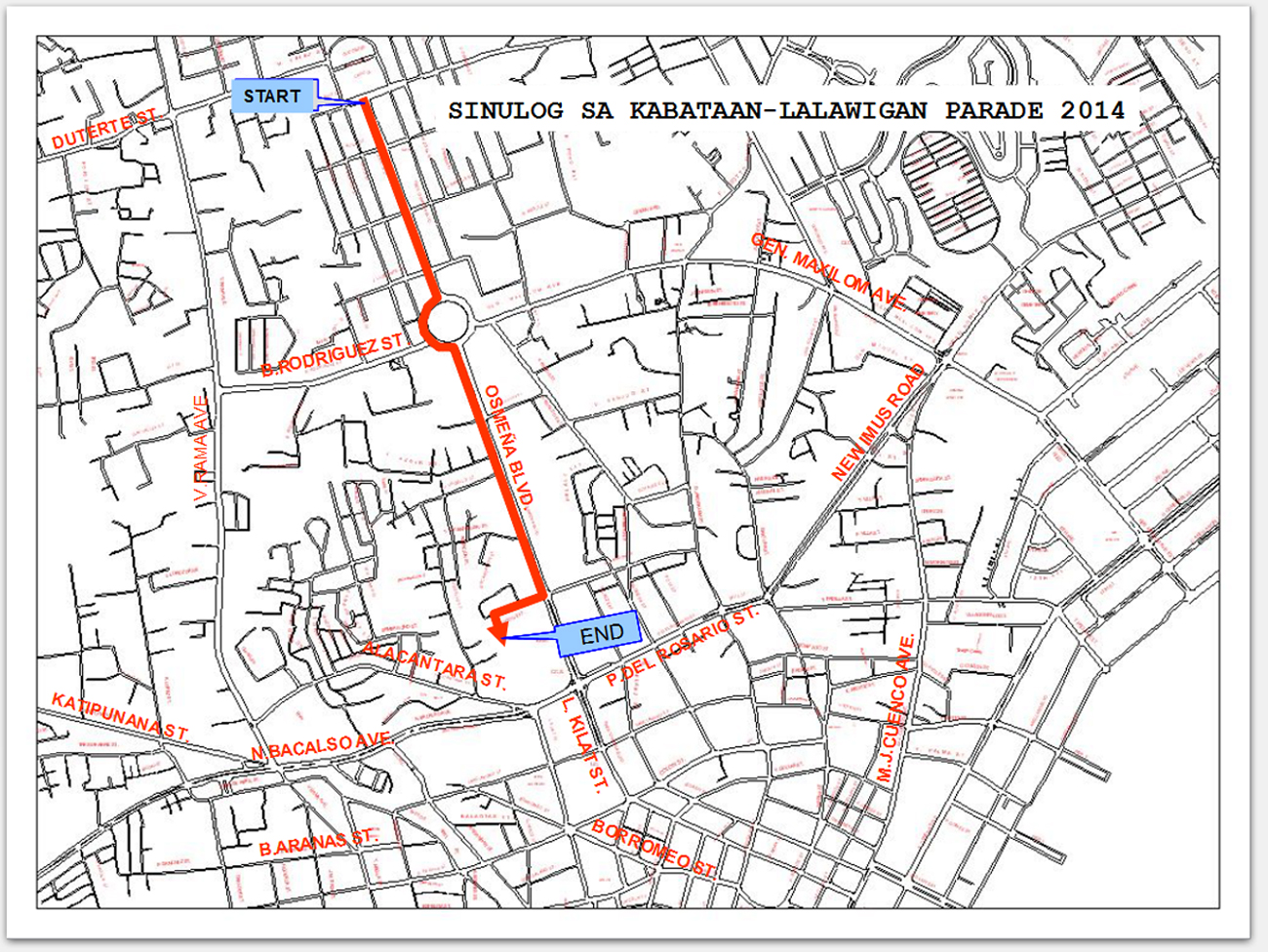 City Hall reroutes traffic for Sinulog sa Kabataan-Lalawigan 2014