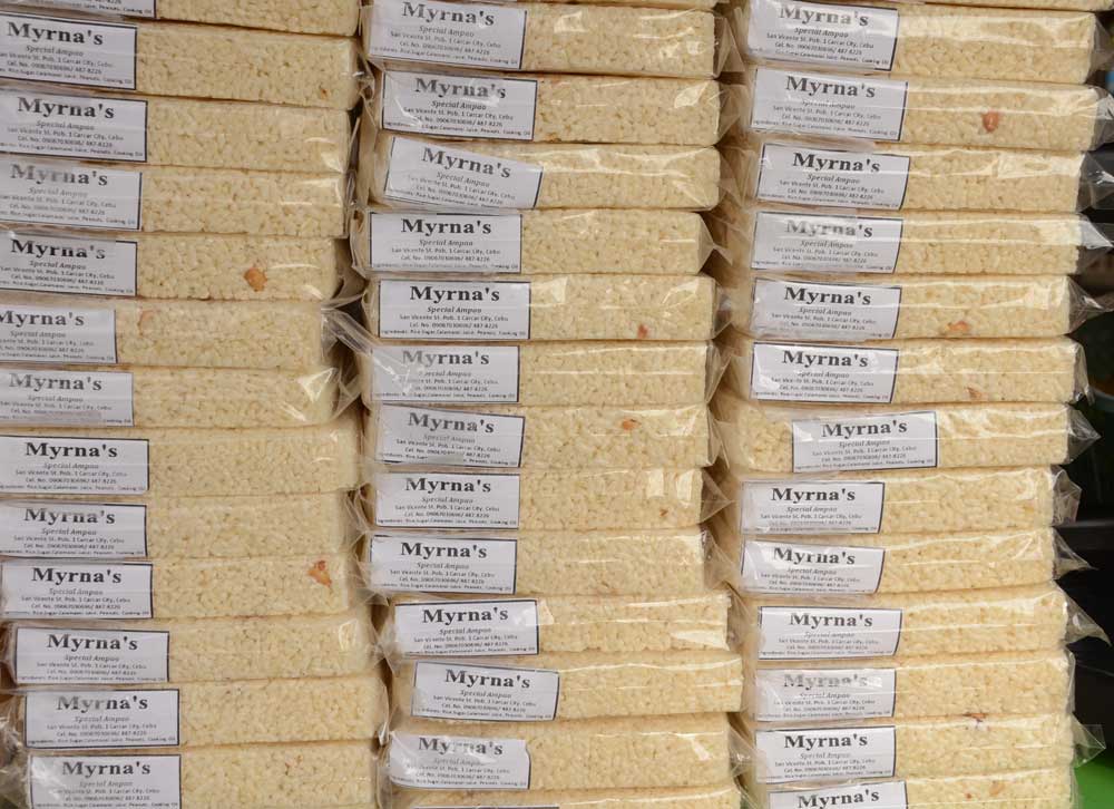 Ampao or rice crispies is a popular Carcar specialty.