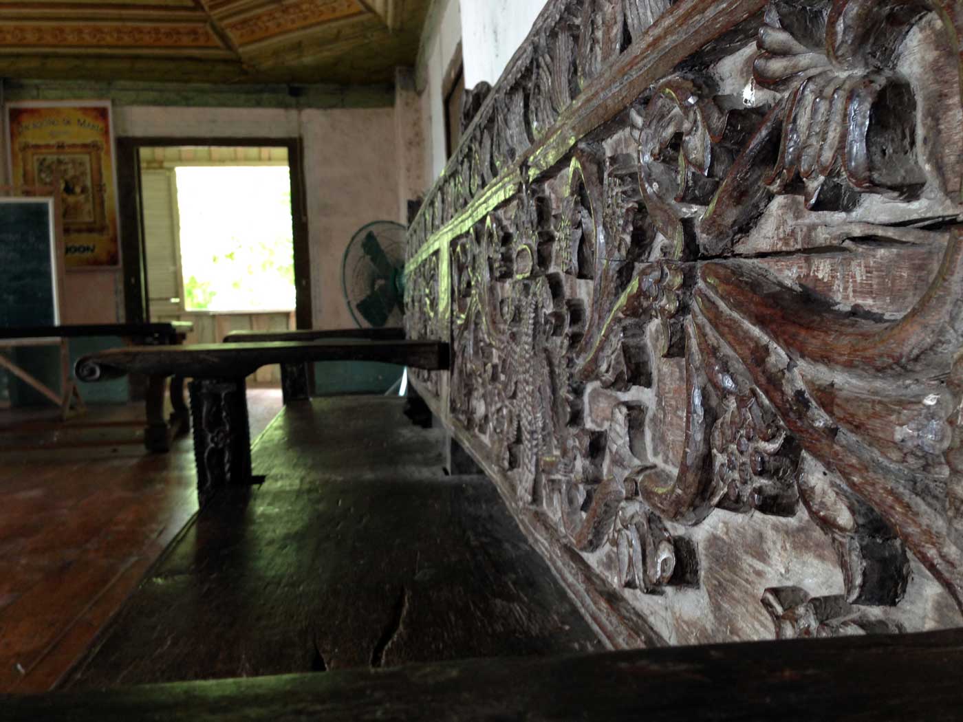 Antique chair inside Boljoon rectory