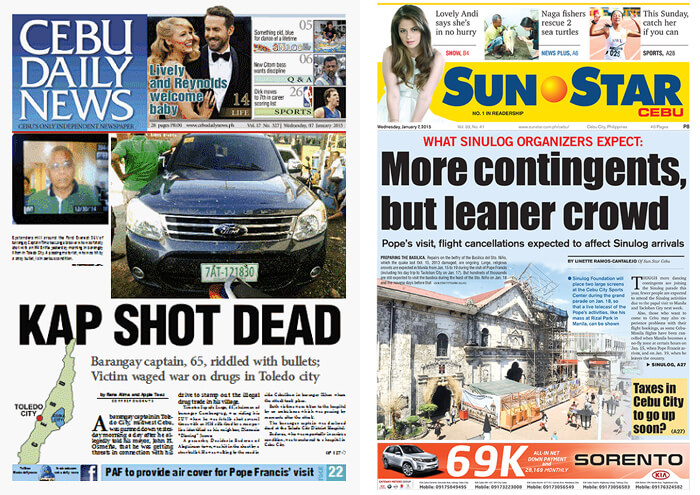 Cebu Daily News and Sun.Star Cebu