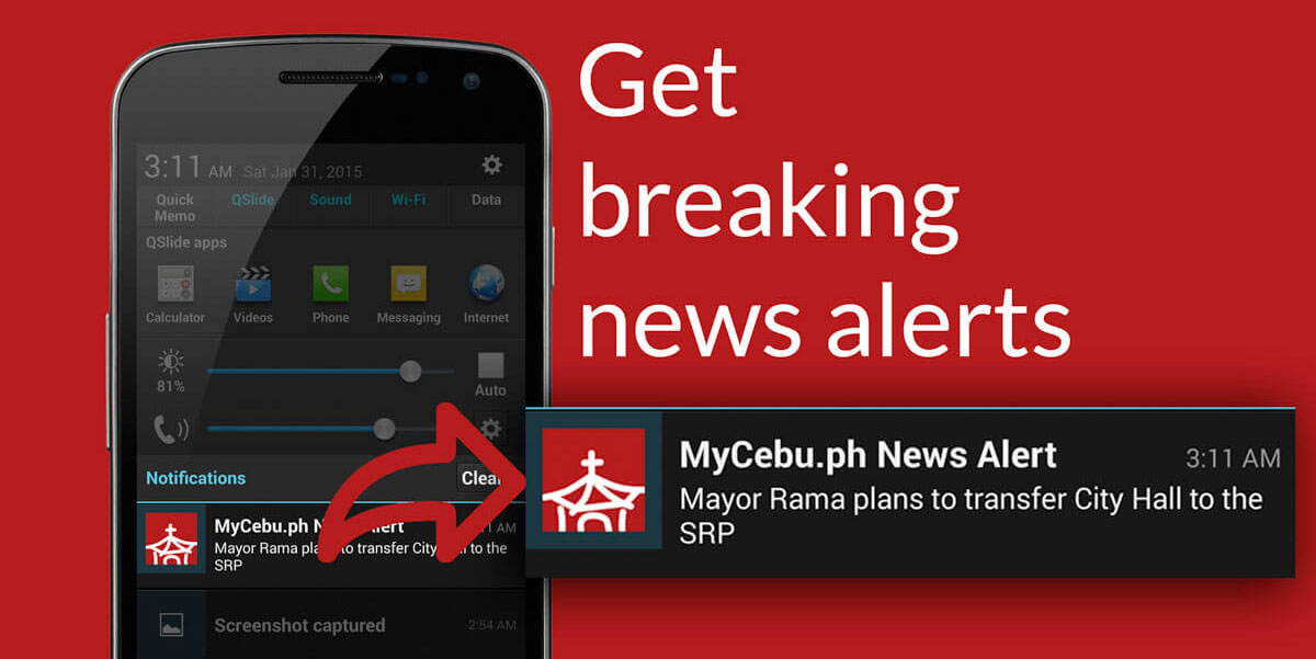 Get breaking Cebu news notifications with MyCebu.ph app