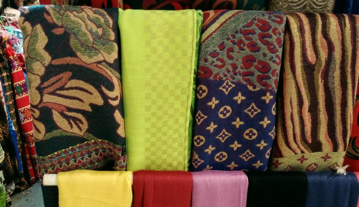 SCARVES from Zamboanga City are among the items on sale at the fair. (Photo by Max Limpag)