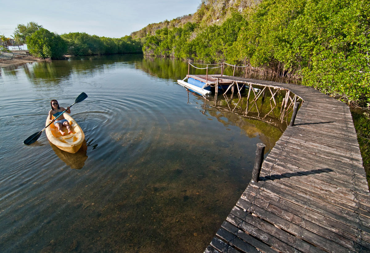Sumilon Island. Guests paying the higher packages can stay in this island resort.