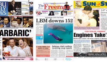Cebu News Digest: Feb. 13, 2015: ‘Fake’ engines seized in Mandaue; Cebuana, Italian tourist in Cebu under watch for MERS-CoV; Buyers told to expect prices of roses to shoot up by 100%