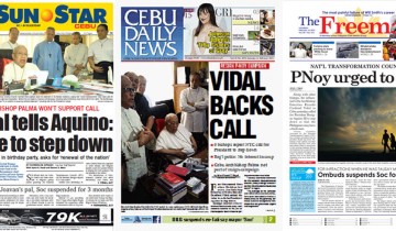 Cebu News Digest: Feb. 14, 2015: To prevent traffic congestion, drivers told bring chalk for road marking during accidents; Vidal supports call for Aquino to resign