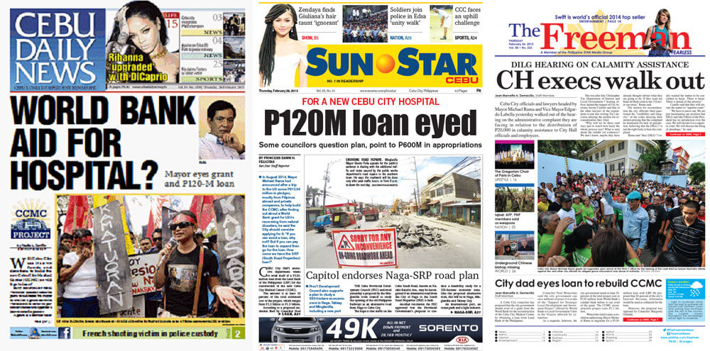 Cebu News Digest: Feb. 26, 2015: Capitol endorses study on opening old Philippine Railways as alternative road from Naga to Cebu City