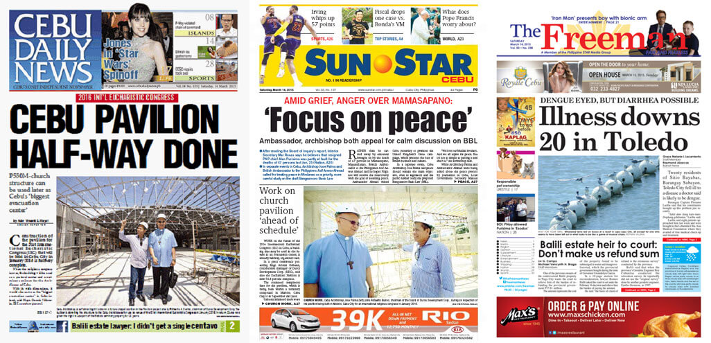 Cebu News Digest: March 14, 2015: P550M church structure for IEC next year ‘halfway done’; Citom serves warrants to drivers with unsettled traffic violations
