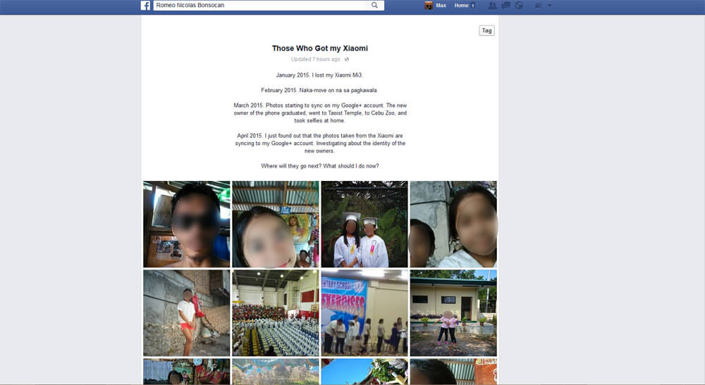 Lost phone sends back images of new ‘owner’