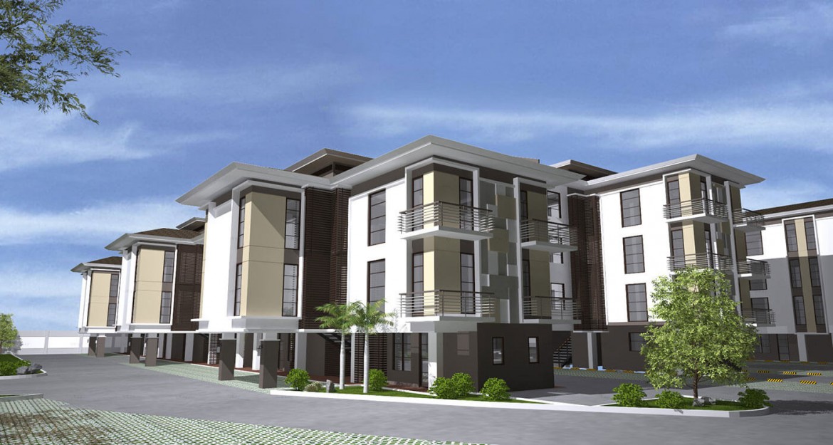 The Courtyards at Brookridge. Potential buyers can choose from studio to two-bedroom units that range in size from 14 to 59 square meters.