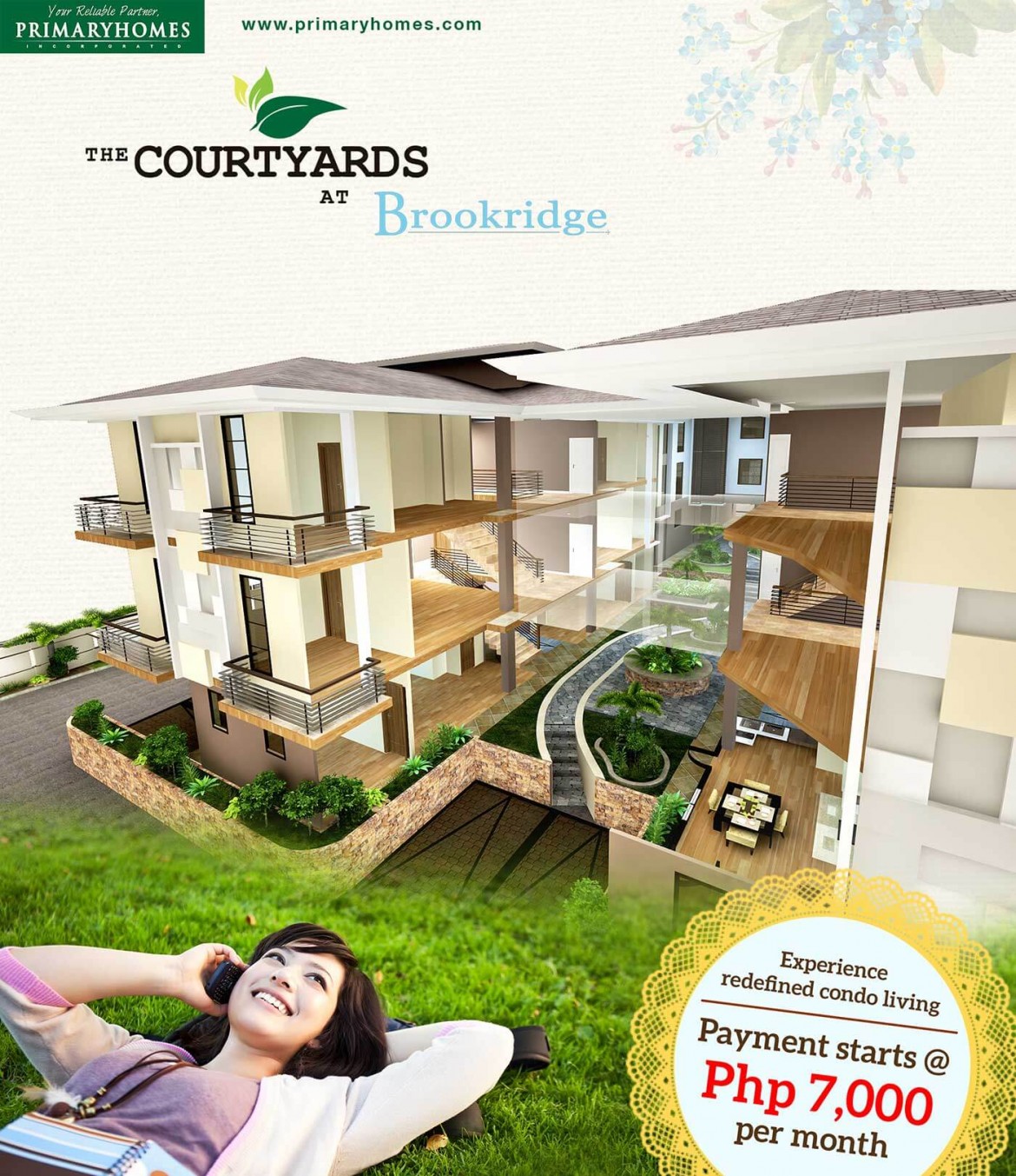 SALES PROMO. The Courtyards at Brookridge is offering a great BER deal promo with payments start at P7,000 per month.