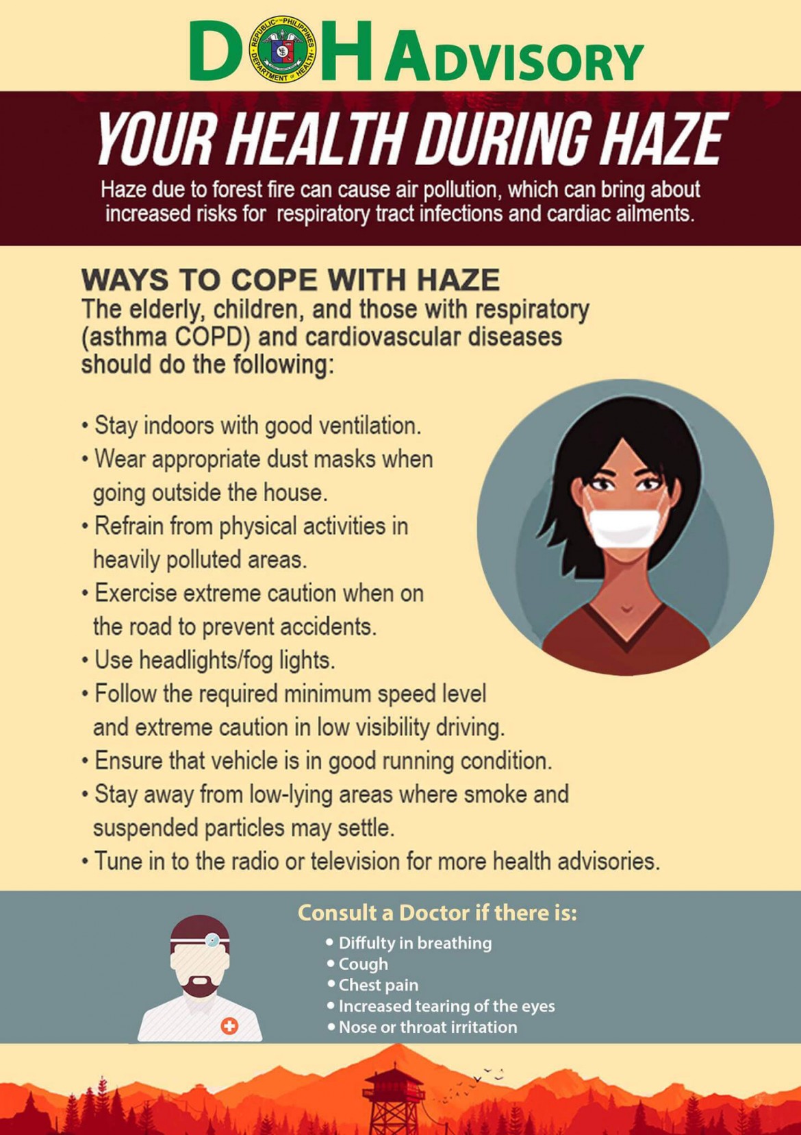 DOH advisory haze