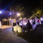 Beachside dining in Monkey Bar