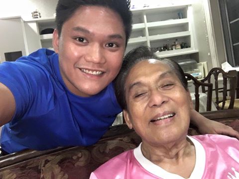 ALIVE AND WELL. Rep. Samsam Gullas shows a photo of him and grandfather Eddie Gullas, the elected mayor of Talisay City, to belie rumors of the elder Gullas' death. (Photo from Samsam Gullas' FB page)