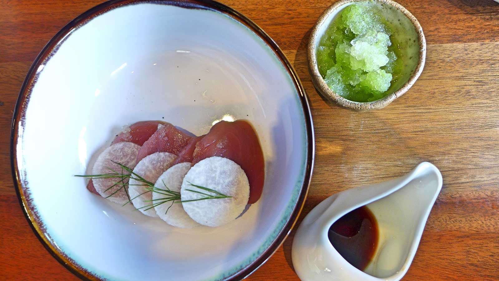 The Pig & Palm tuna sashimi