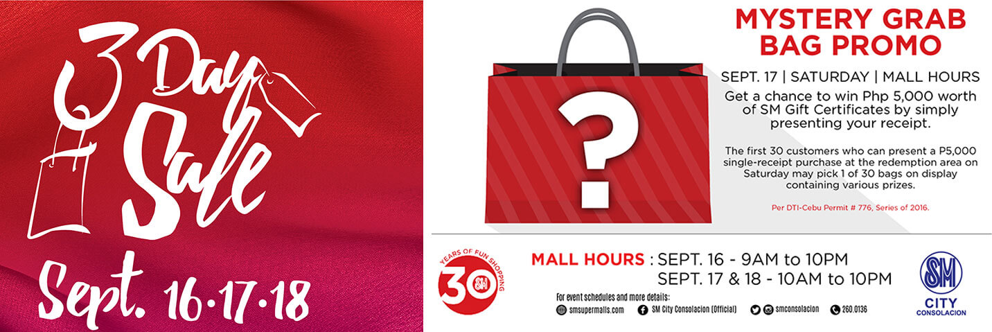 SM City Consolacion packs 3-day sale with discounts, promos, prizes