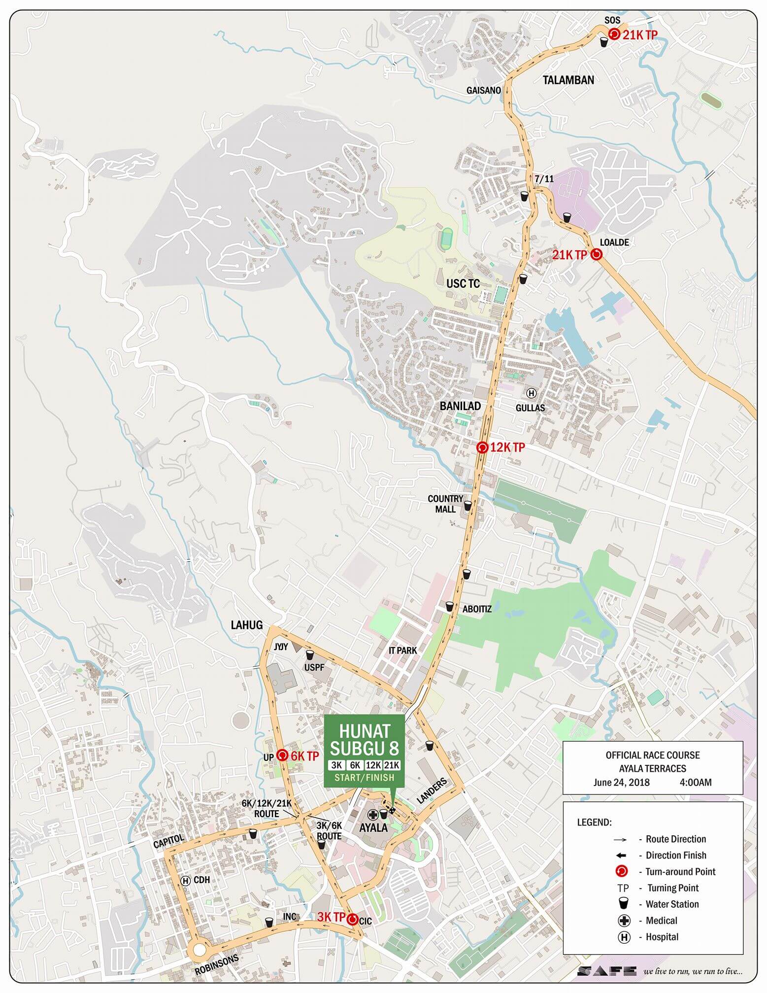Hunat Sugbo 8 race route
