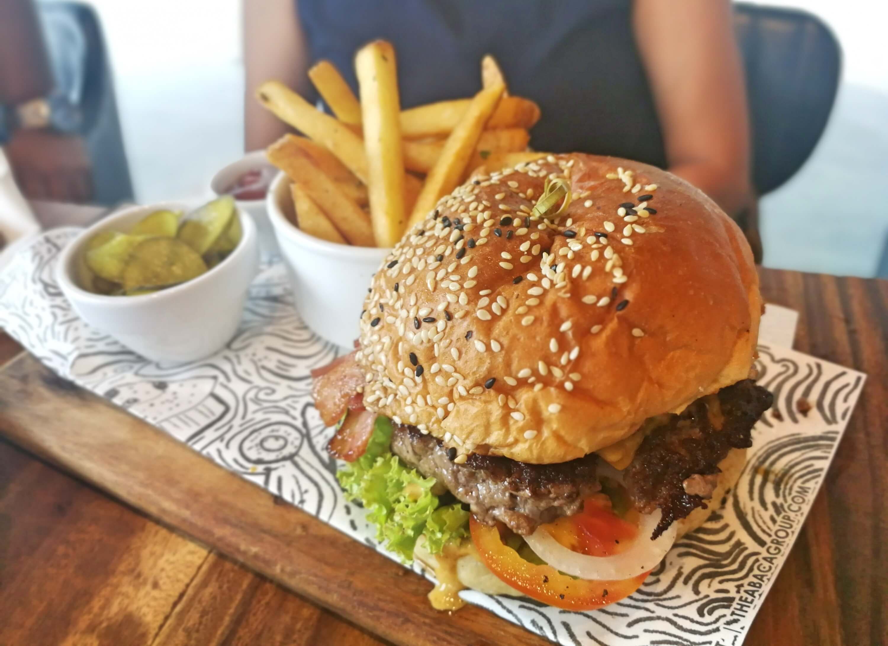 Abaca Baking Company burger