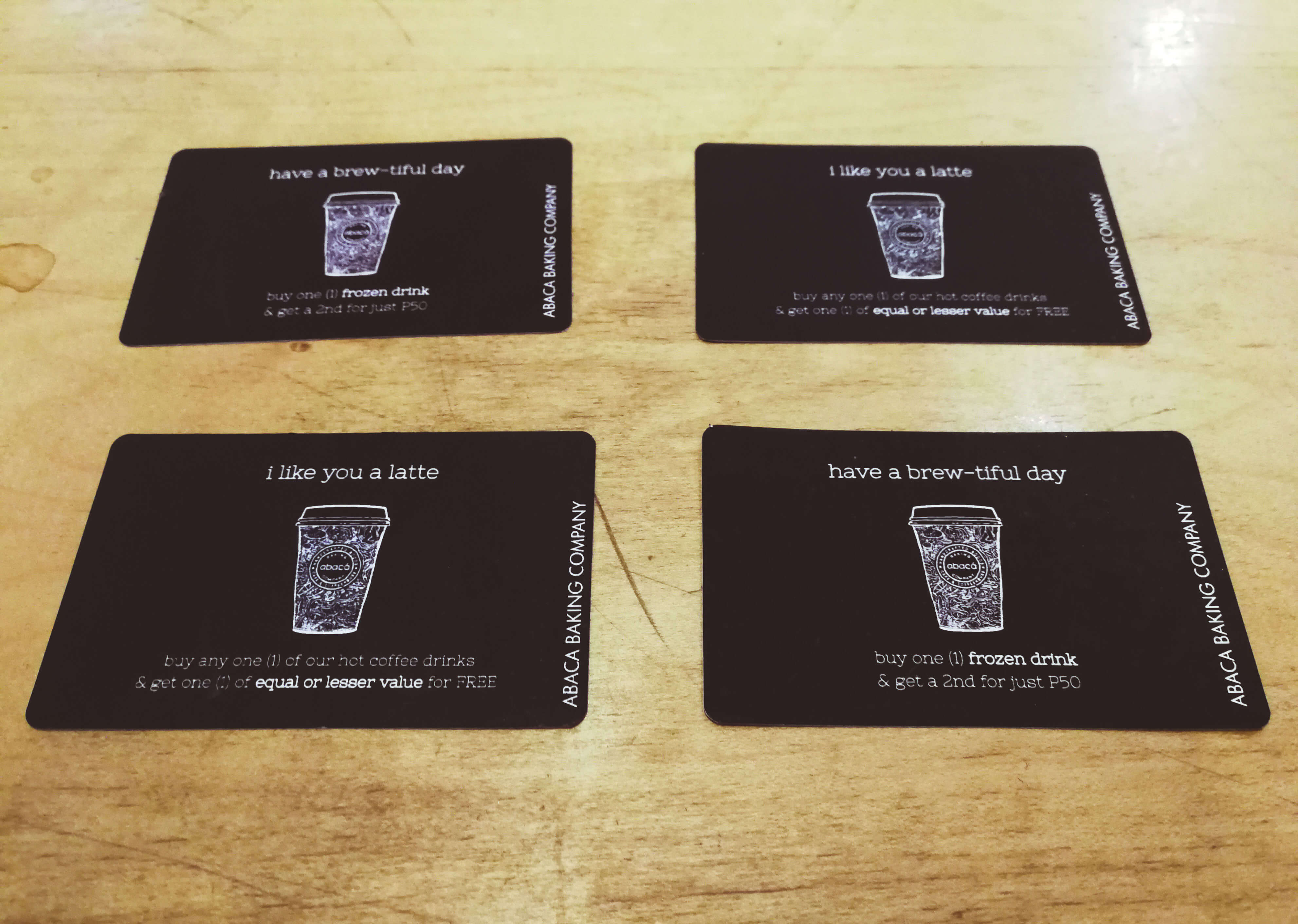 Abaca Group promo cards