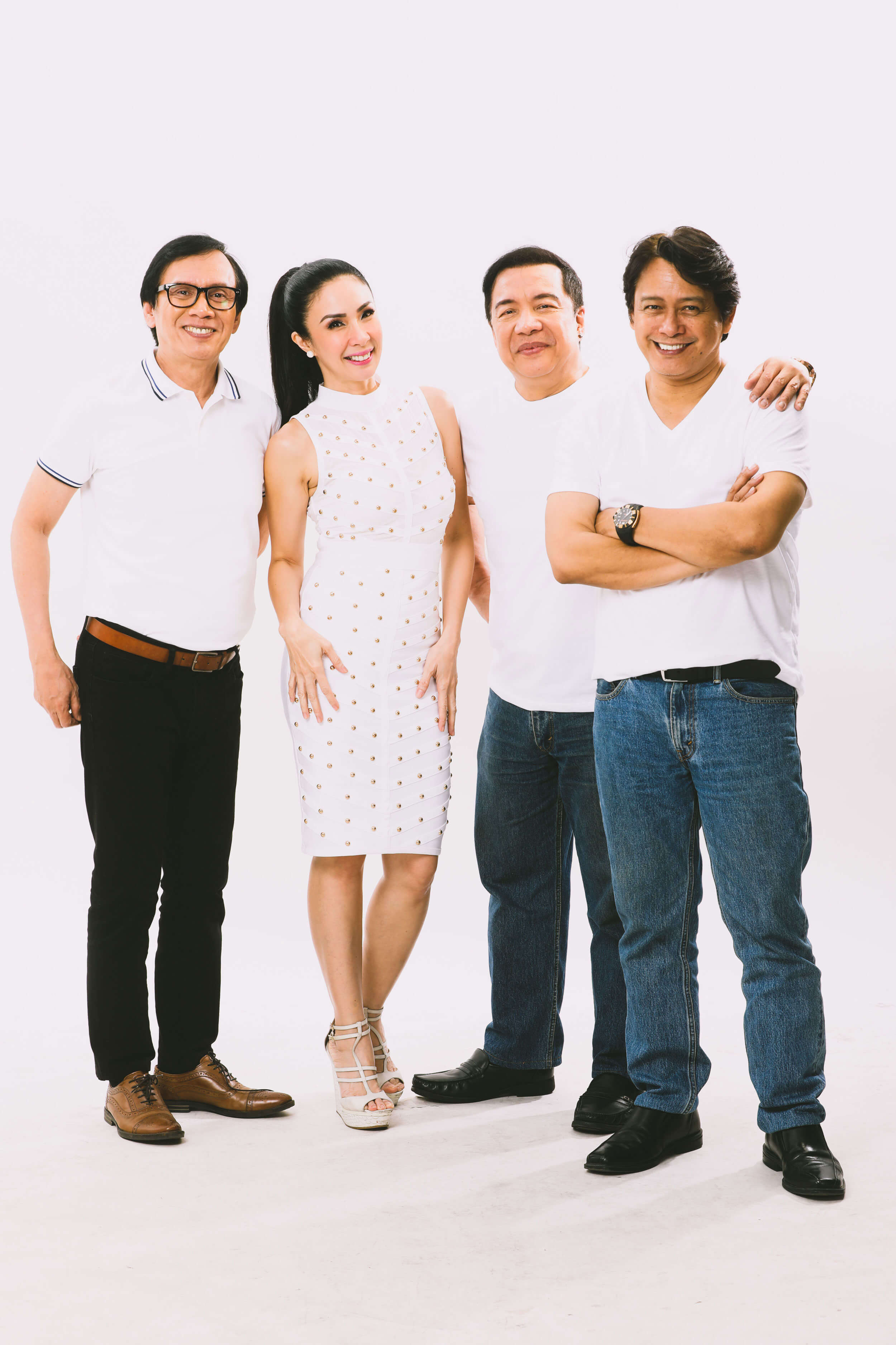 Giselle Sanchez, Rey Valera, Nonoy Zuñiga, and Marco Sison