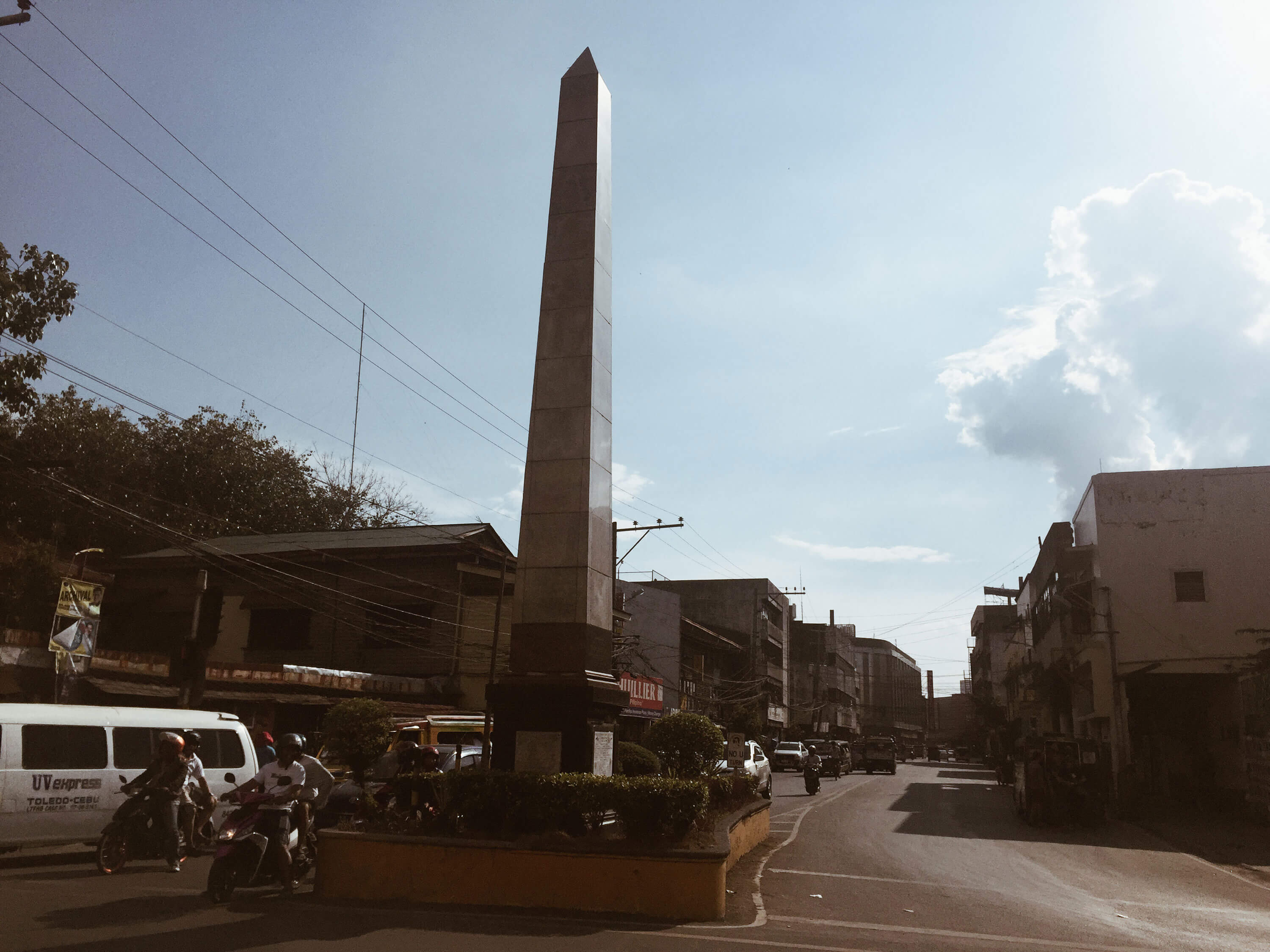 PRESENT DAY. Colon from the point of view of where the old photographs show the old street to be.