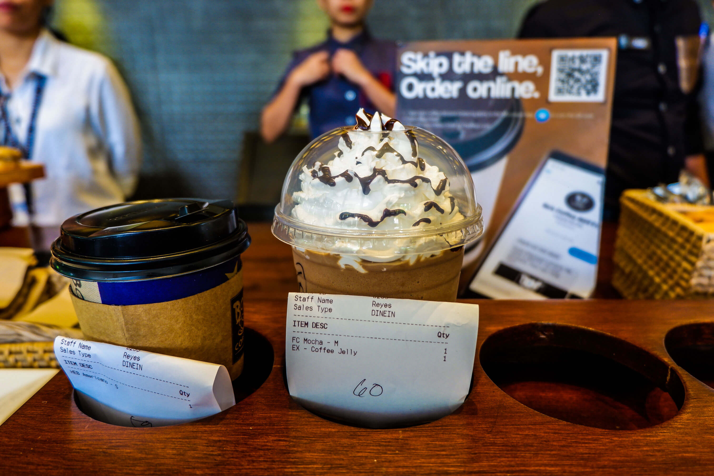 SKIP THE COFFEE ORDER LINE. Bo’s Coffee allows you to order in advance via Facebook Messenger and pick it up at the store.