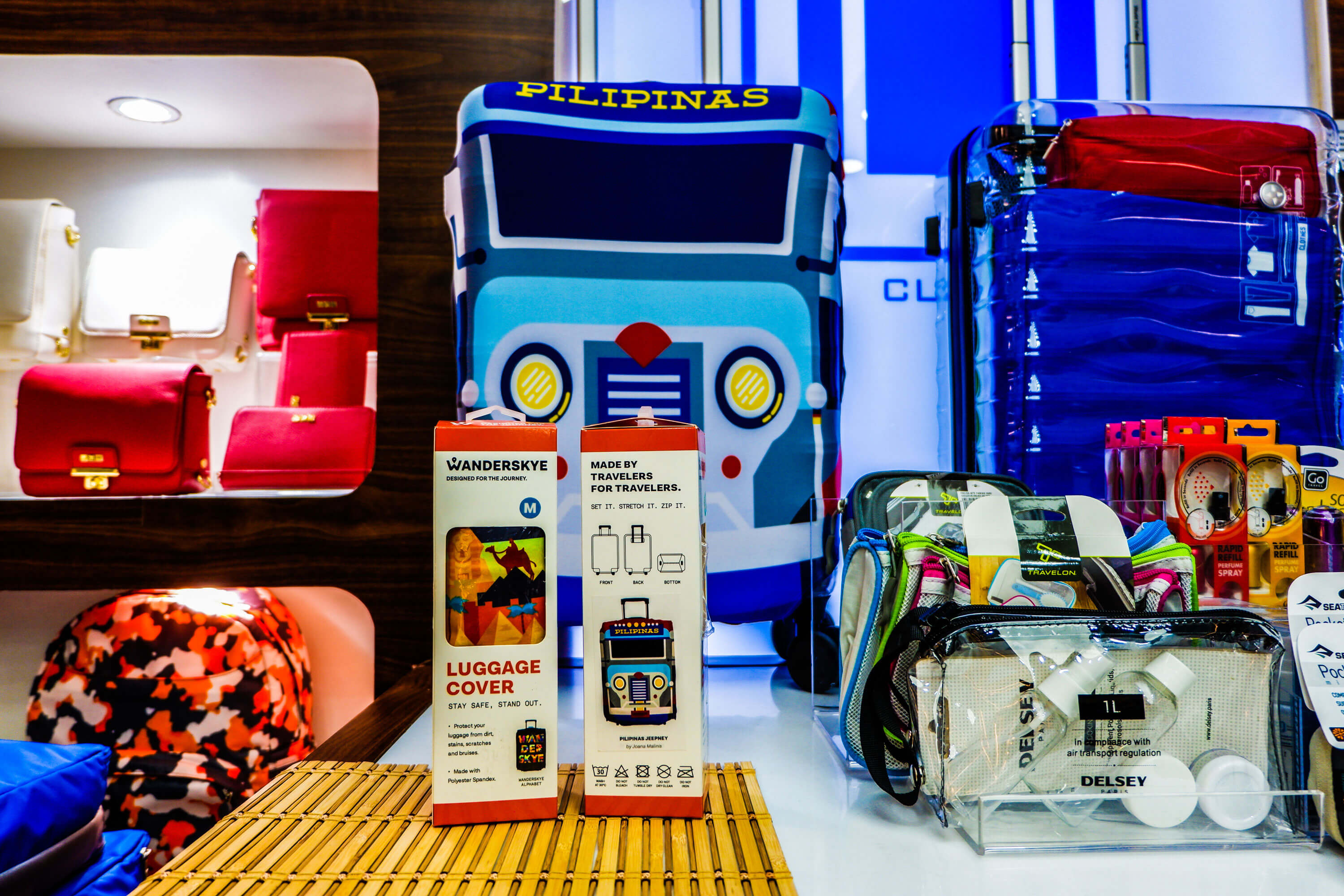 LUGGAGE COVERS. Protect and beautify your luggage with these colorful covers.