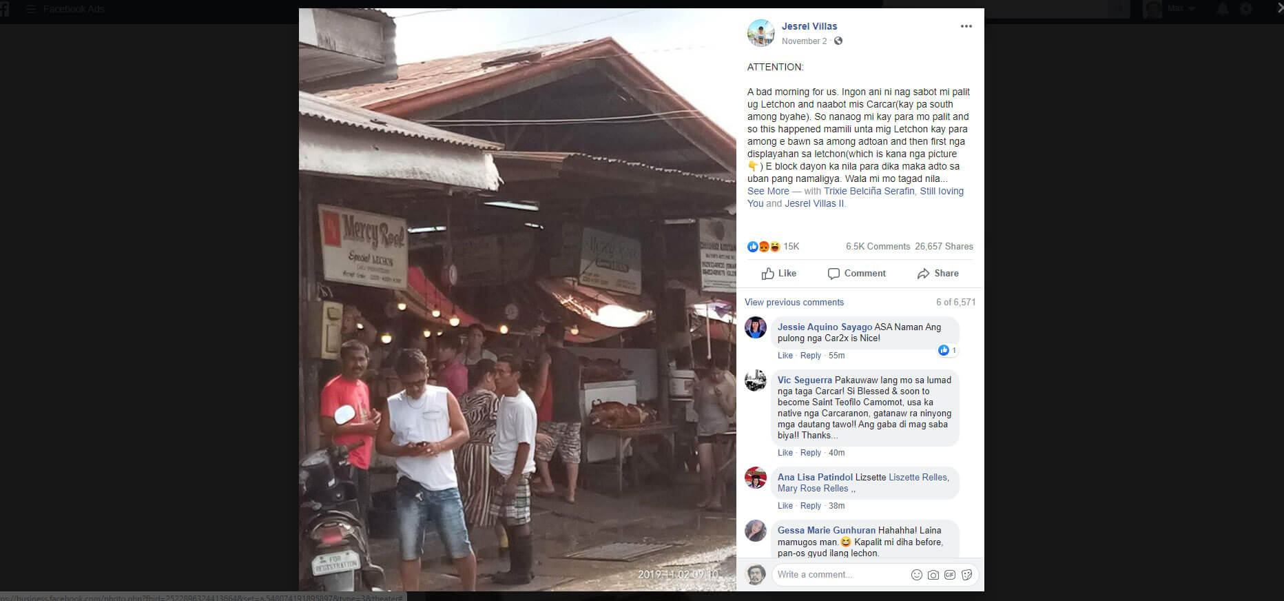 Carcar lechon post