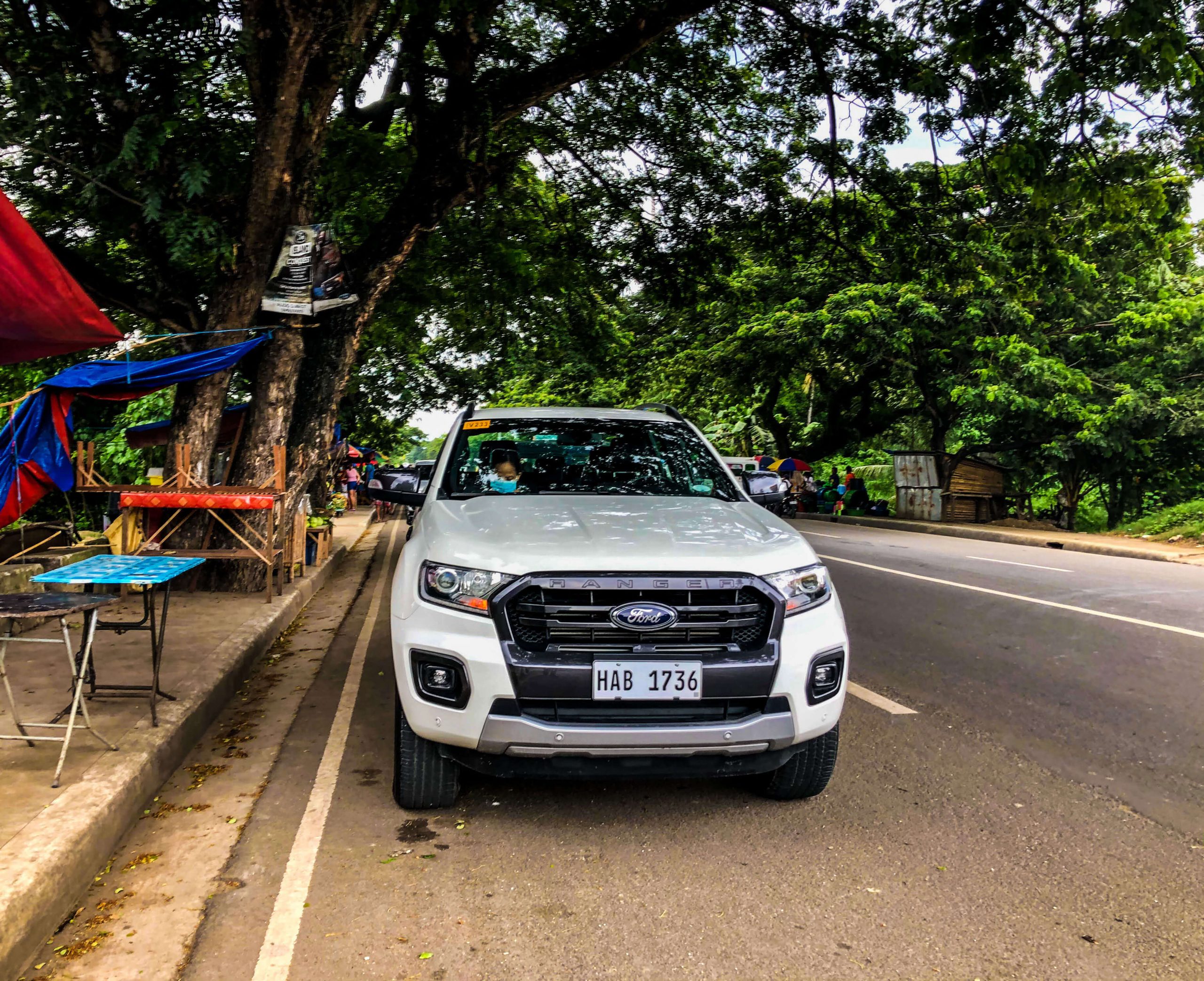 ROADSIDE MARKET. We bought sweet corn and marang from these stalls along the national highway in Compostela town.