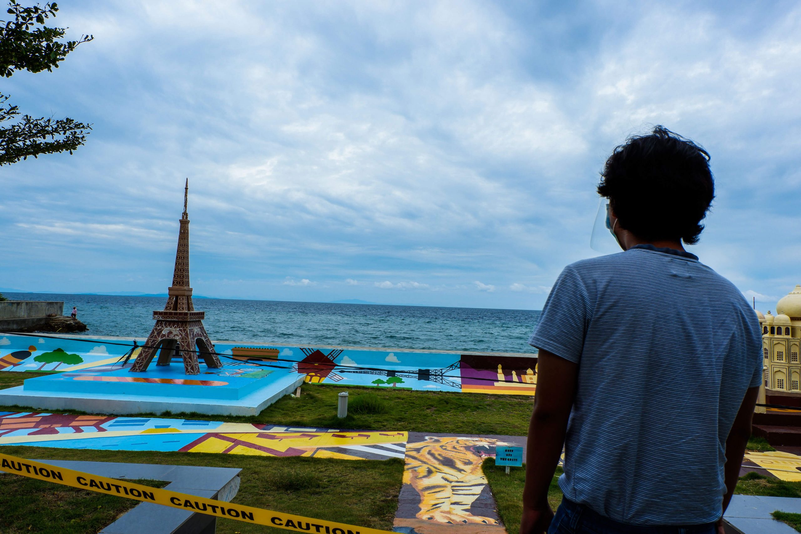 CORDONED OFF. We couldn’t get near the replica of global landmarks in the Sands Gateway Mall in Danao City.