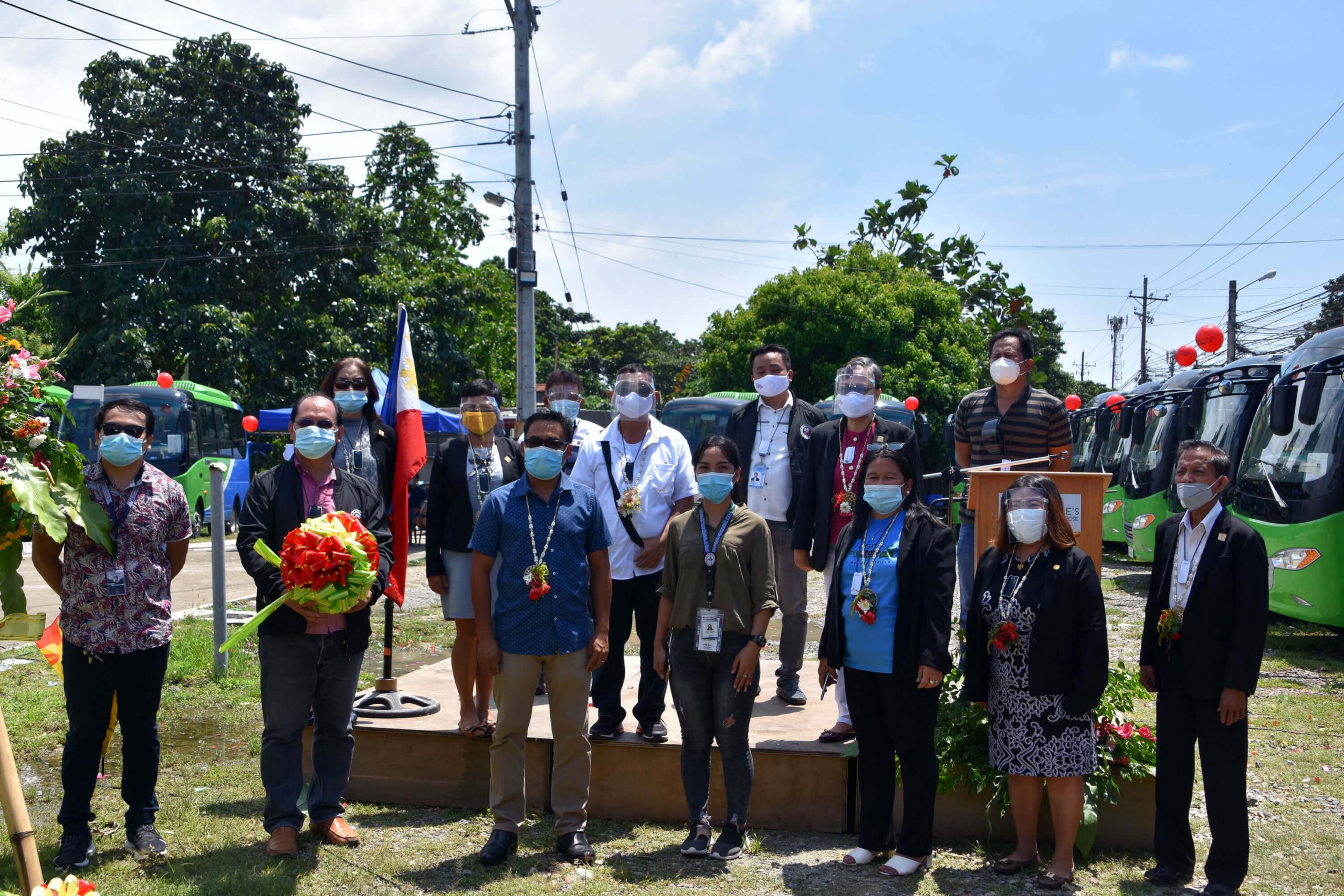 LAUNCH. Present during the ribbon cutting ceremony to launch the new units are CEO Macario G. Quevedo (front row 2nd from left), members of the board of directors, and guests of honor Rodel Ablang of LTFRB (front row 3rd from left) and Analyn Conocono of the Office of the Transportation Cooperative (front row 4th from left).