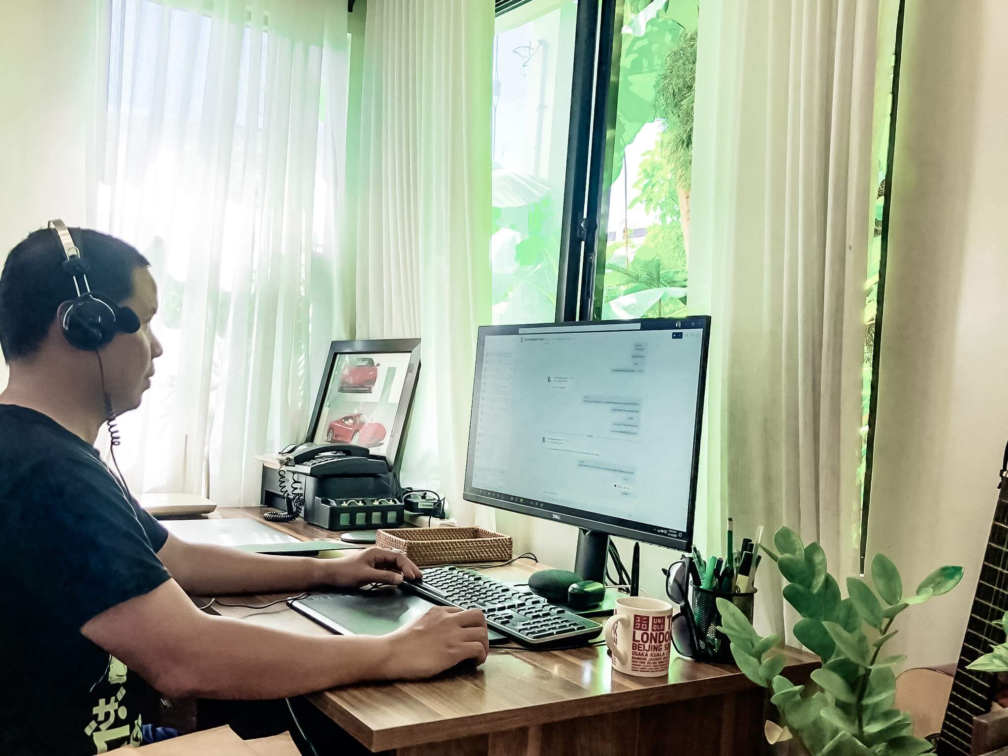 WORK FROM HOME. If it weren’t for technology and connectivity, industrial designer Neilson Navarrete said he would have been jobless now.