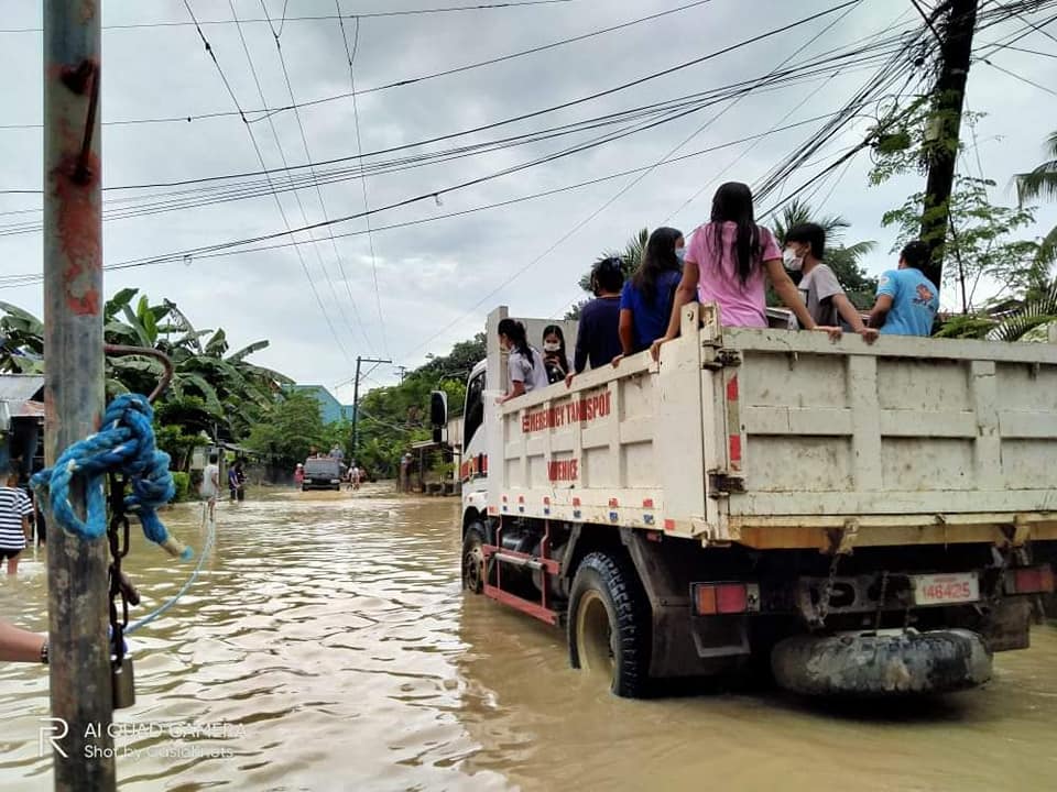 DANAO FLOODING. Heavy rains on Sunday caused flooding in low-lying areas in Danao City. (Photo from Danao City Disaster Risk Reduction and Management Office)