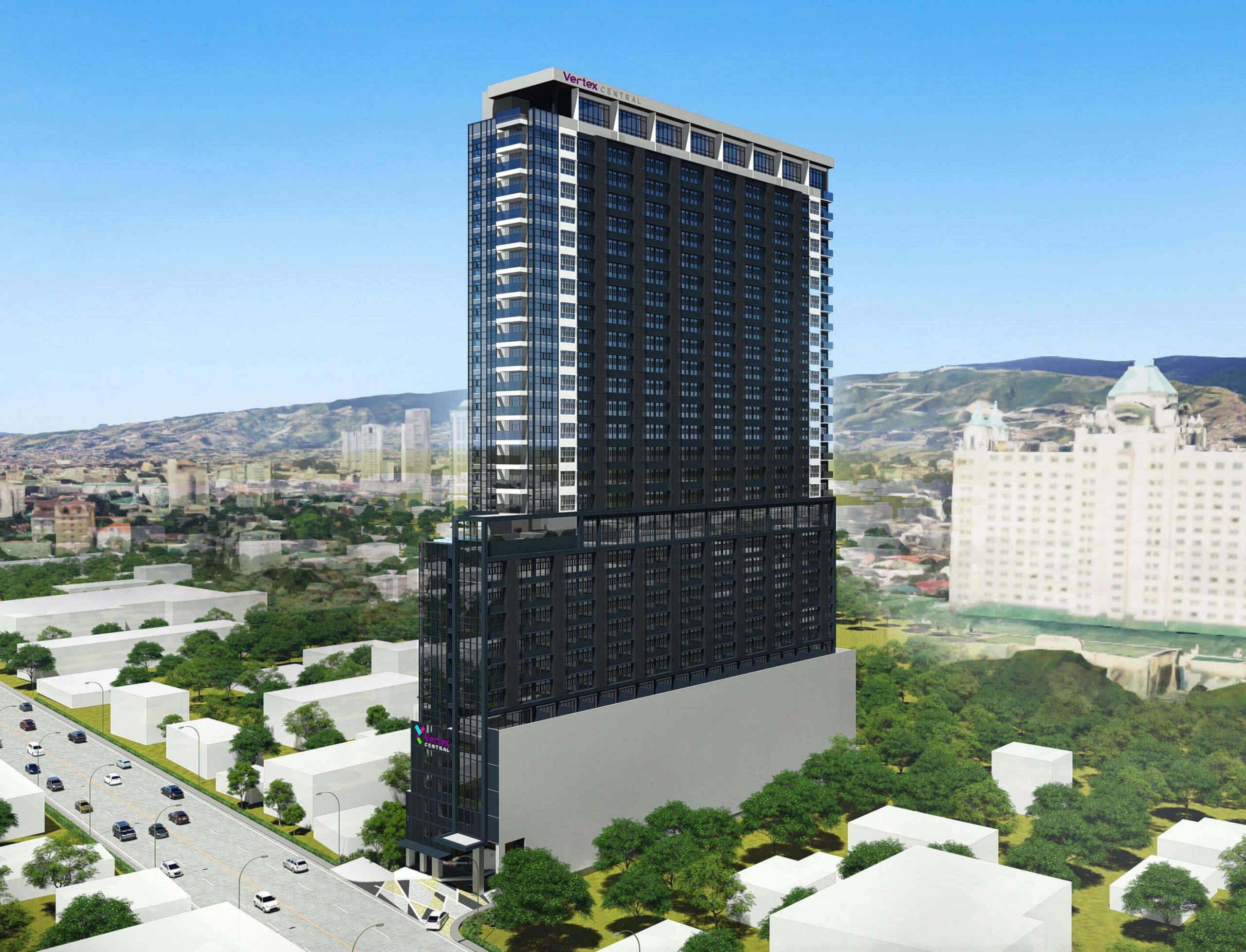 Vertex Central is a 33-storey development on Archbishop Reyes Avenue.