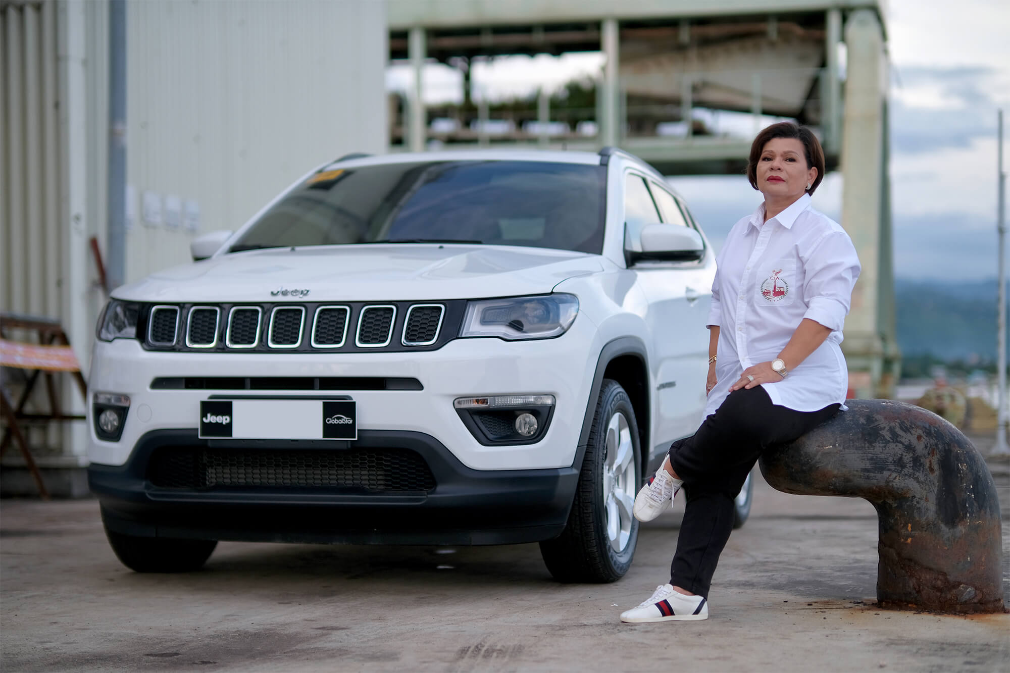 Cargo-handling industrialist Melanie Semblante gets her tasks done in her Jeep Compass.