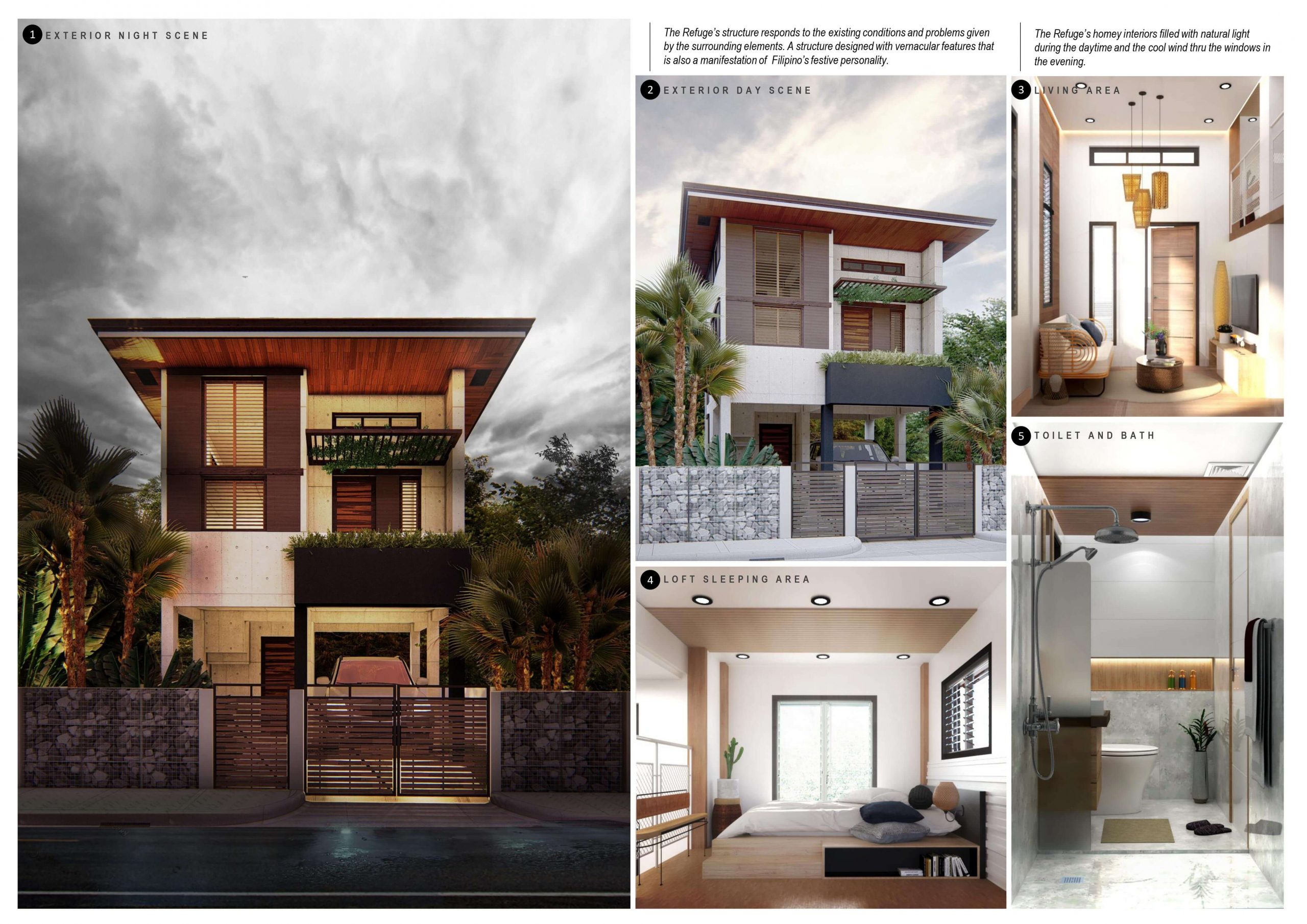 The Refuge by Hammida Sumpingan from Rizal Technological University – Bonifacio Campus won third place in the STRUKTURA design competition.