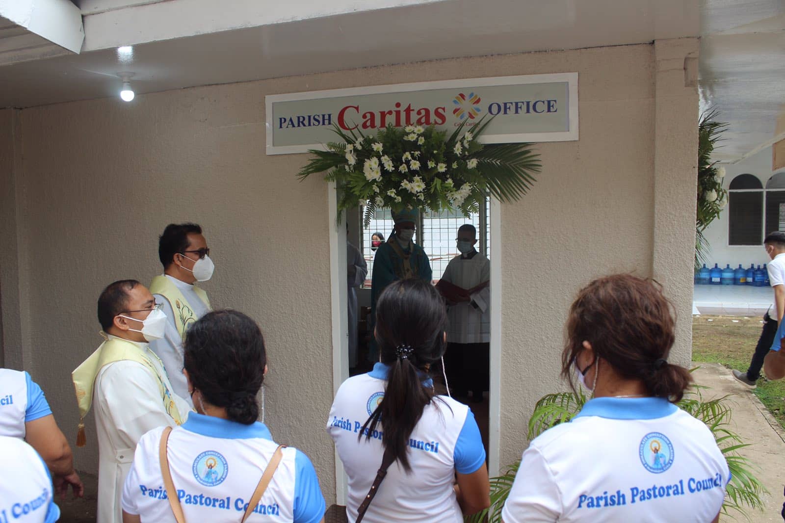 MADRIDEJOS. Archbishop Palma blesses the Parish Caritas center of the Immaculate Conception Parish in Madridejos, Bantayan Island. The center houses the Parish Caritas office, a clinic, and the Kusina ni Sta. Marta.