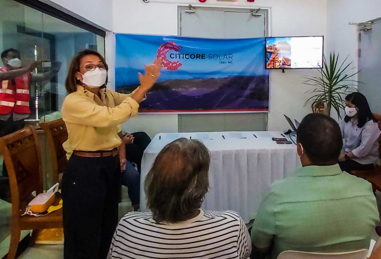 FARM TO CARBON MARKET. Citicore sustainability consultant Joy Onozawa says the plan is to let farmers in Citicore Cebu’s host community cultivate produce in swathes of vacant land within the solar plant and bring the harvest directly to vendors in Carbon market.