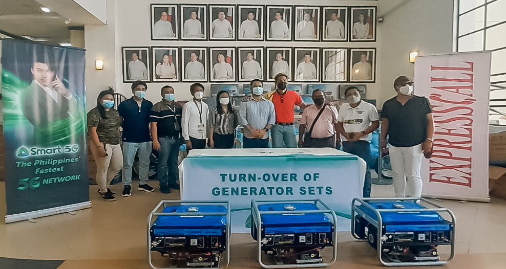 CEBU CITY. Smart turns over generator sets to the Cebu City Government.