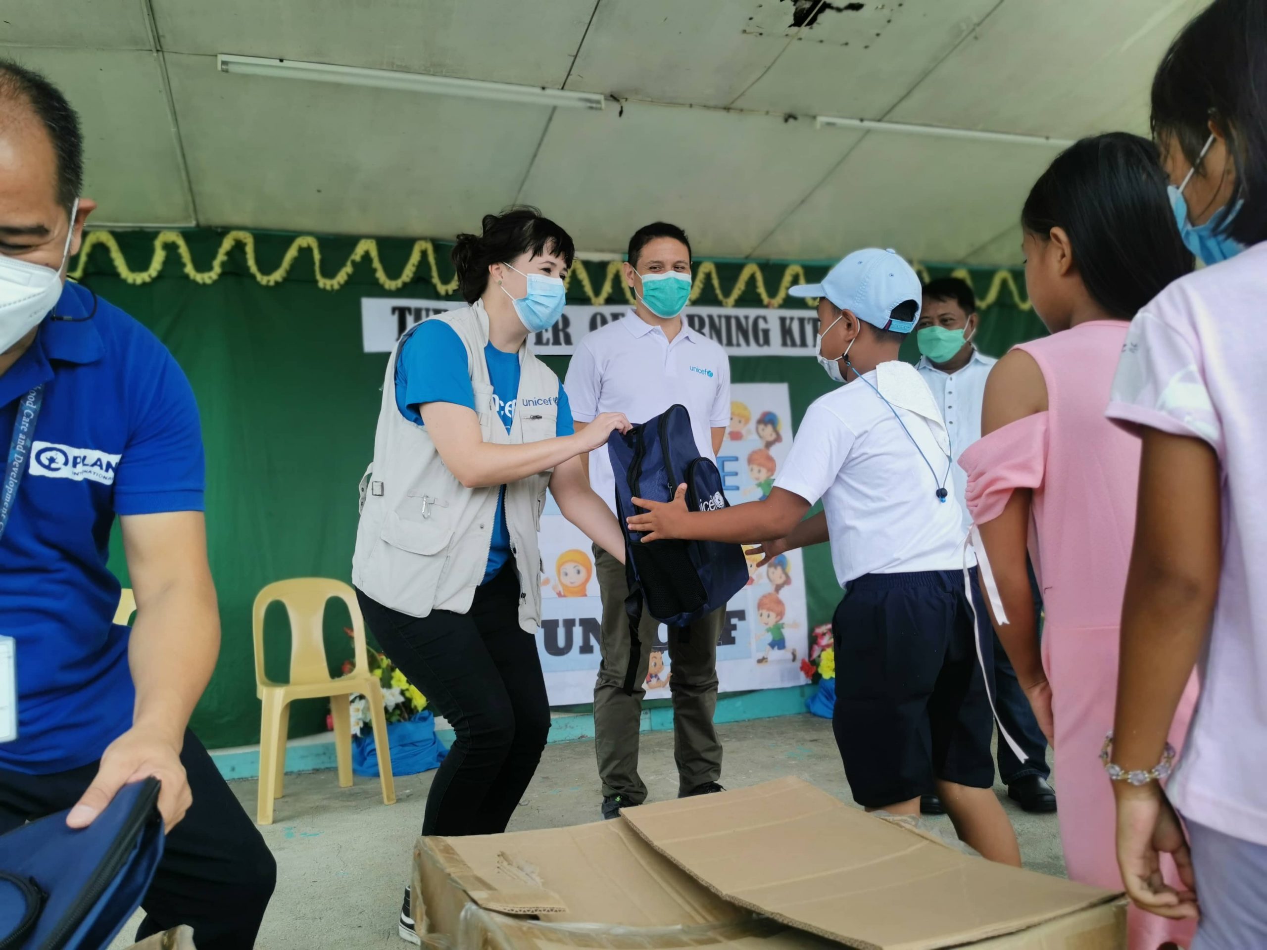 Through the support of individual donors and corporate partners such as Cebu Pacific, UNICEF is still on the ground in Typhoon Odette affected areas to provide supplies and assistance for sustainable support in health and nutrition, education, child protection and water, sanitation and hygiene to help Filipino children and their families recover. Photo credit: UNICEF Philippines/2022/Hilao