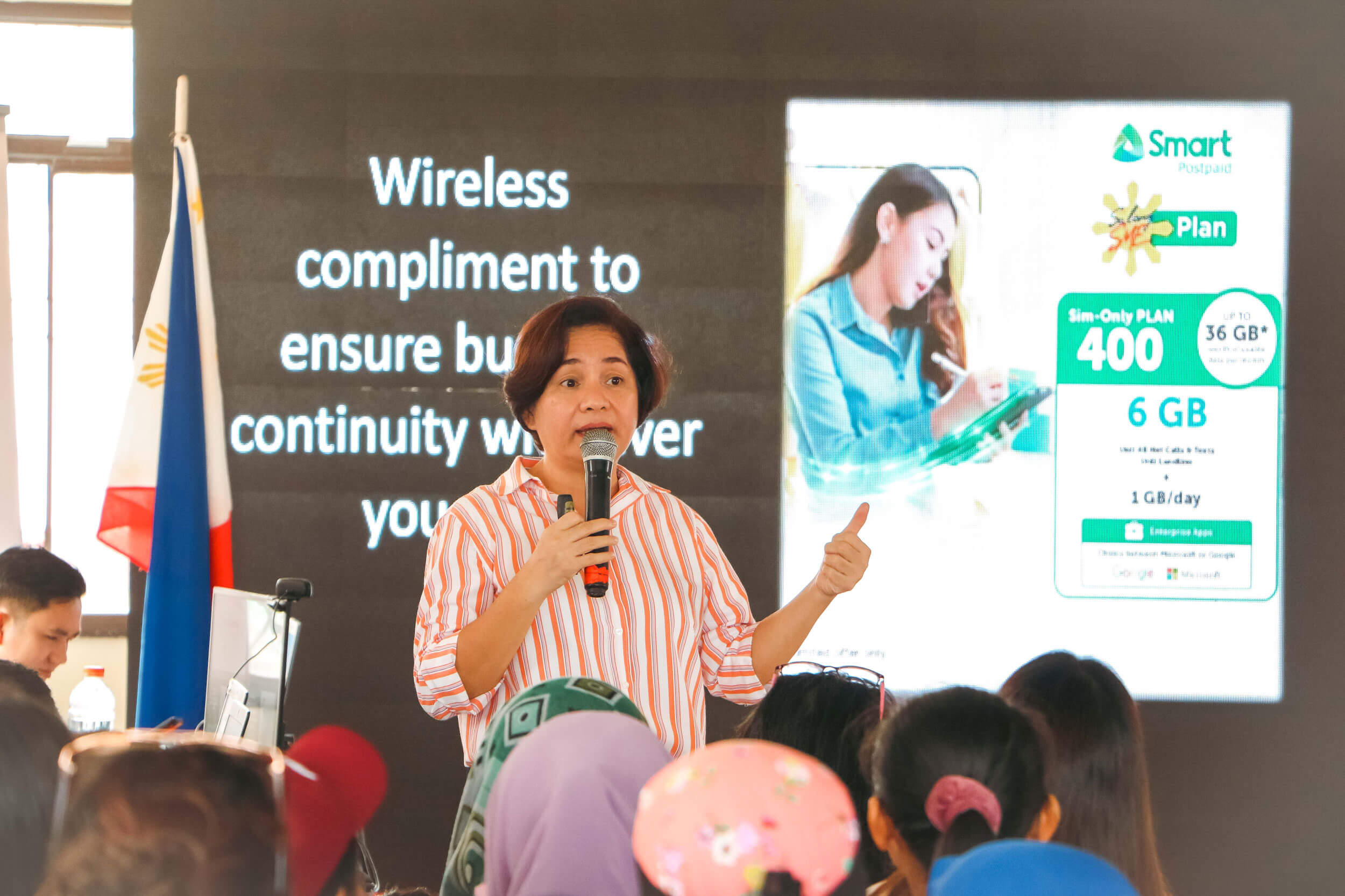 PLDT Enterprise SMBiz Visayas Head Ma. Edna Francisco presented the telco giant’s push to enhance its services and innovate offers to enable growth among MSMEs.