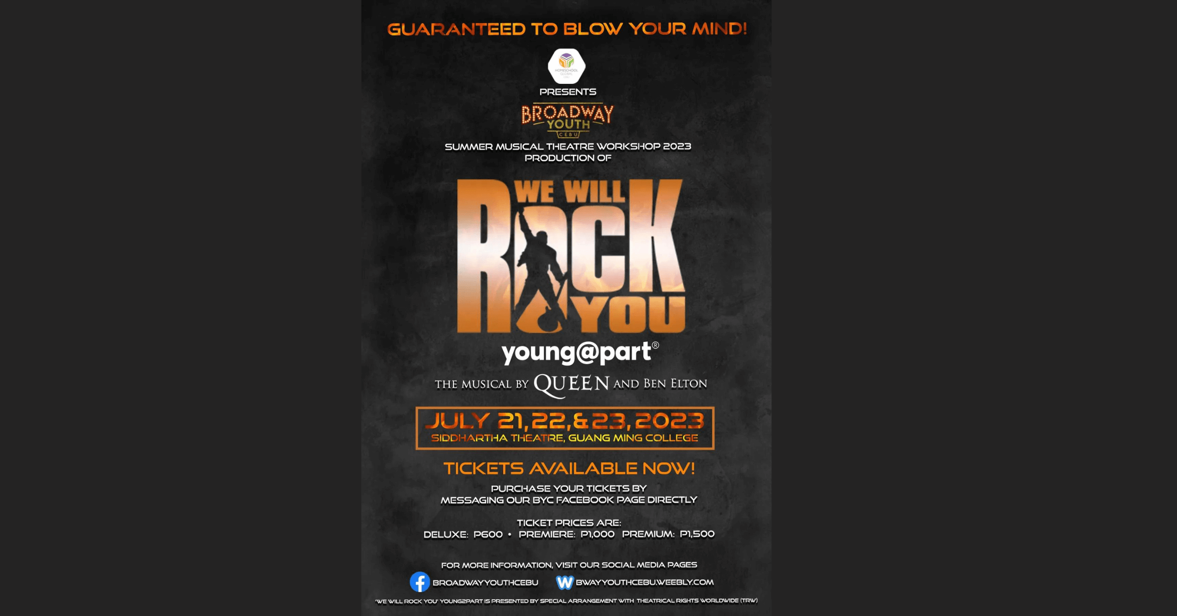We Will Rock You to be presented this weekend