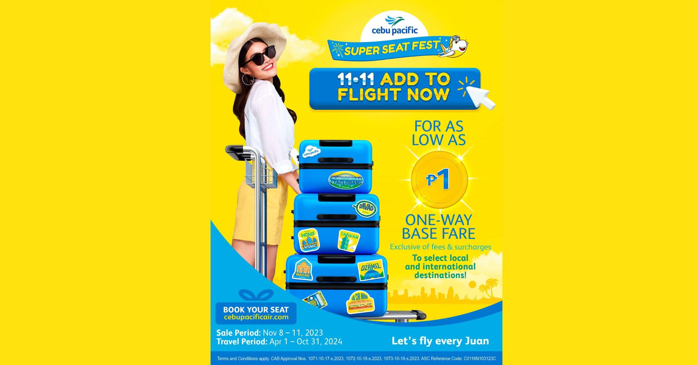 Cebu Pacific makes the holidays more exciting with November Piso Sale