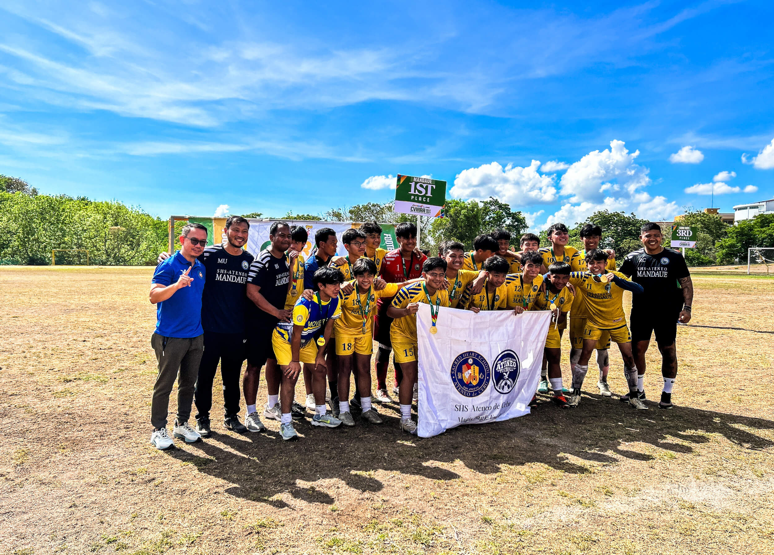 CHAMPIONS: The SHS-Ateneo de Cebu football team will play in the 2024 Palarong Pambansa after winning the CVIRAA 2024 championship.