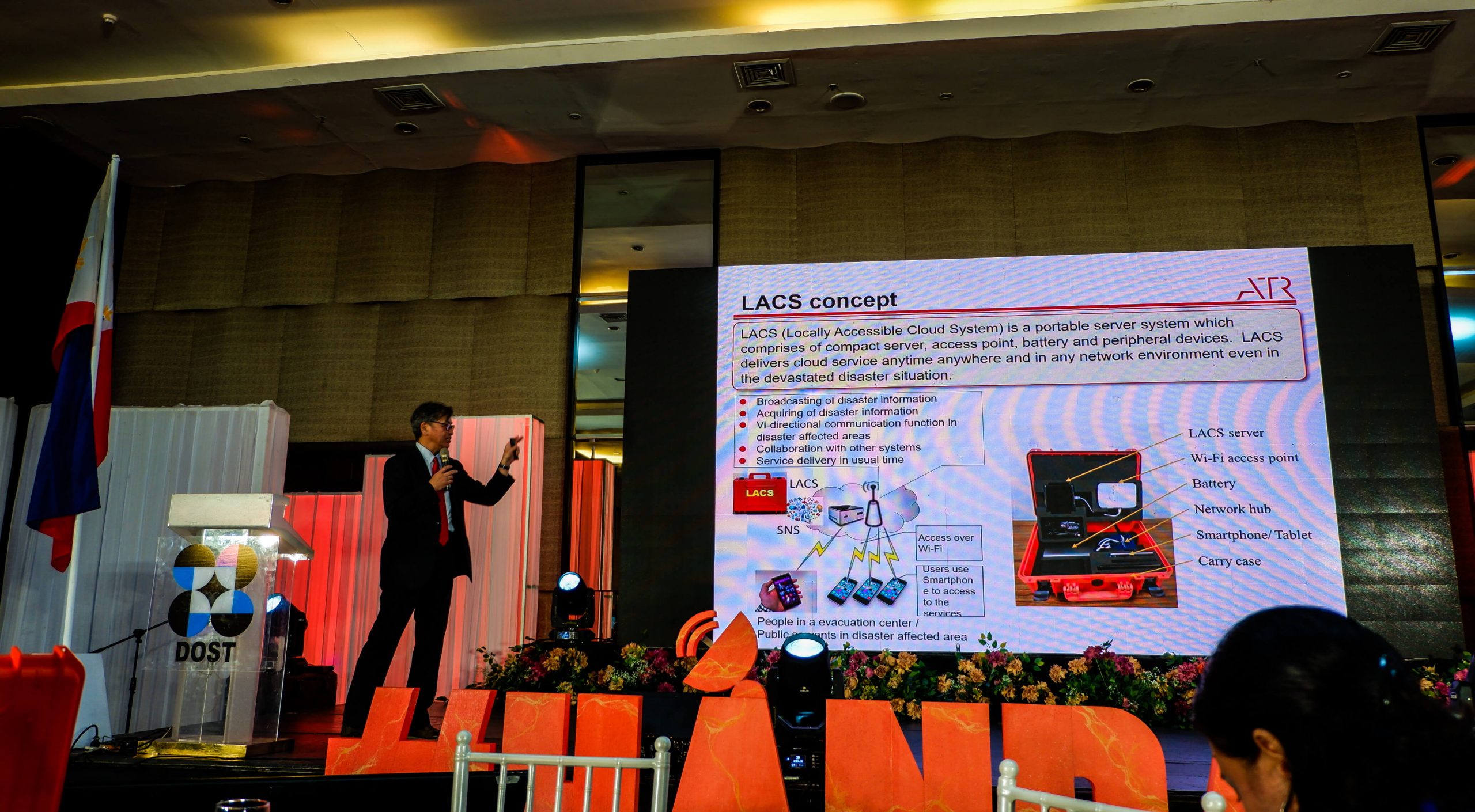 Portable communication during disasters with LACS
