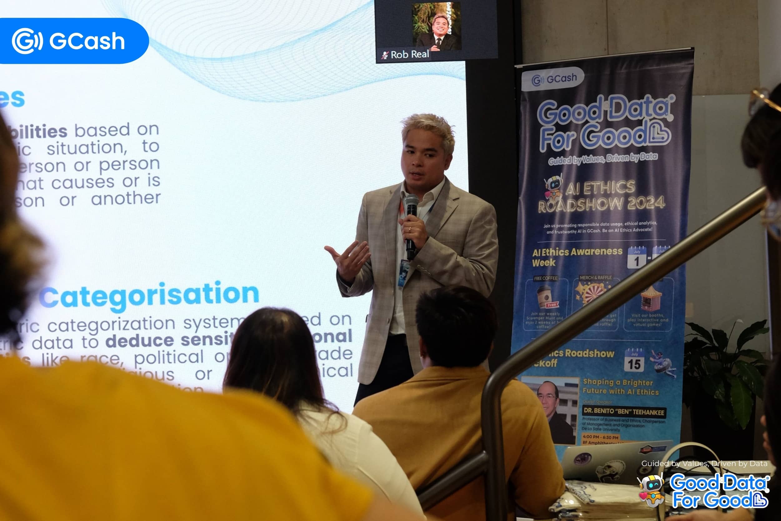 GCash data privacy officer, Atty. Rob Real reiterates the organization’s commitment to promoting an ethical data-driven climate within the fintech community.