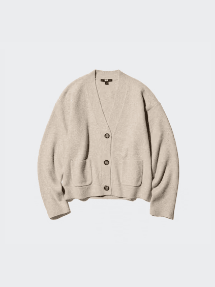 Light Souffle Yarn V Neck Short Cardigan (Now at P990 from P1,490)