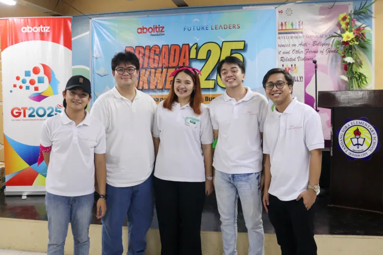 Aboitiz Future Leaders scholars volunteer during Brigada Eskwela as part of their leadership development program