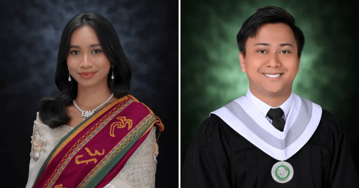 Mary Rose Esguerra and Josel Bautista belong to the latest batch of Aboitiz Future Leaders scholars, all six of whom graduated with Latin honors